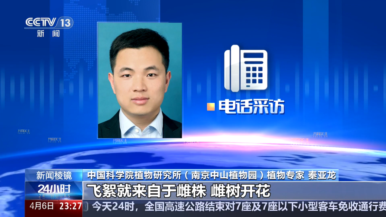 所（园）工作人员接受中央电视台新闻频道采访